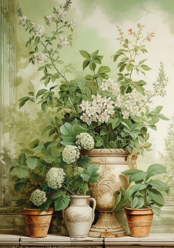 Papier ryżowy 24x33 Hidden Garden 1 LBD364 LaBlanche
