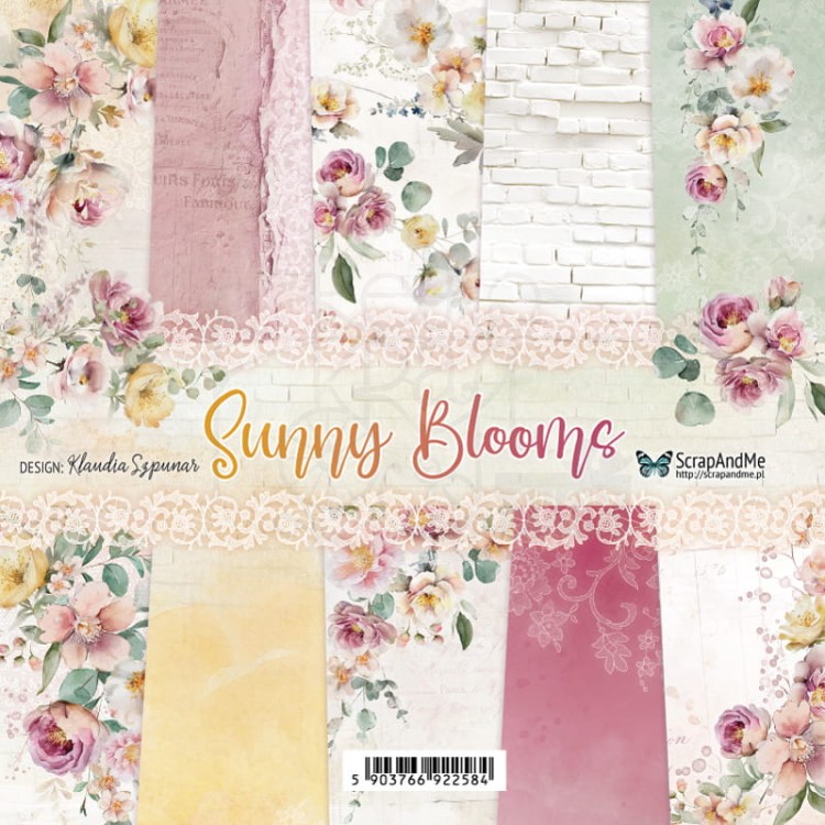 Zestaw papierów do scrapbookingu 20x20 Sunny Blooms ScrapAndMe