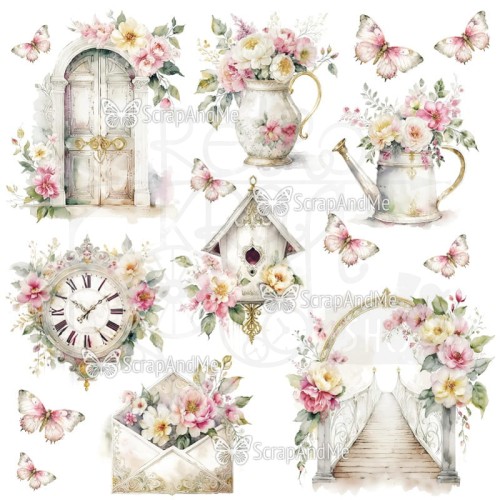 Zestaw papierów do scrapbookingu 20x20 Sunny Blooms ScrapAndMe
