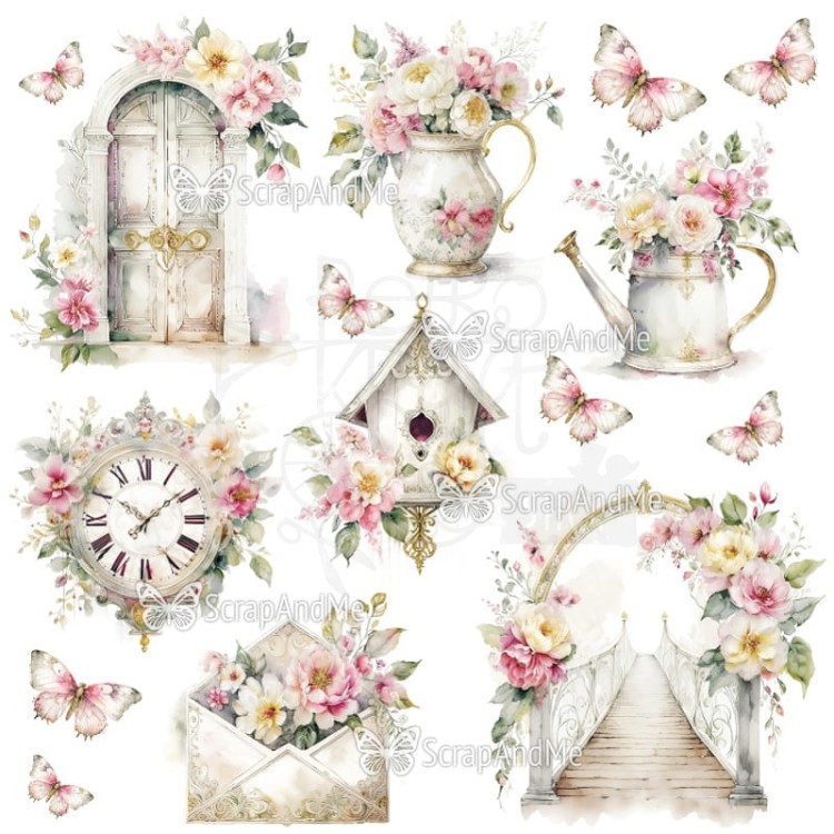Zestaw papierów do scrapbookingu 20x20 Sunny Blooms ScrapAndMe