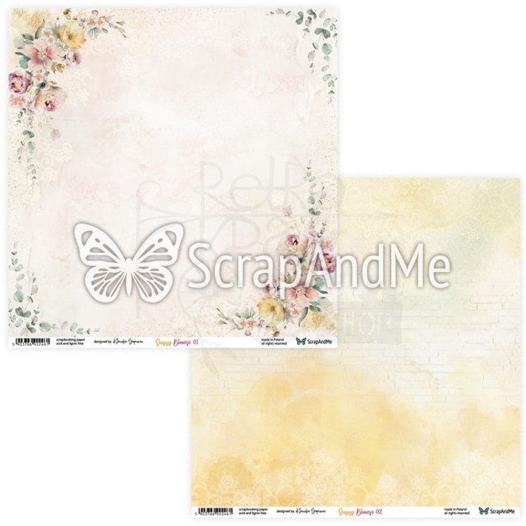 Zestaw papierów do scrapbookingu 20x20 Sunny Blooms ScrapAndMe