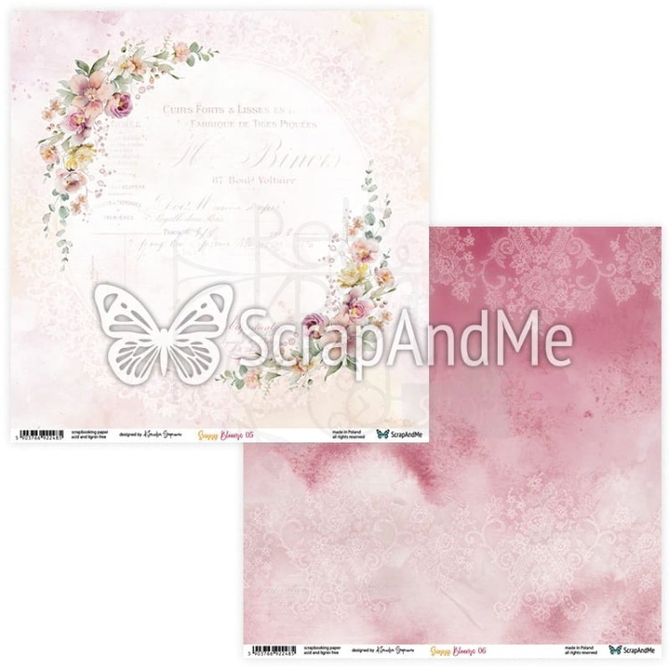 Zestaw papierów do scrapbookingu 20x20 Sunny Blooms ScrapAndMe