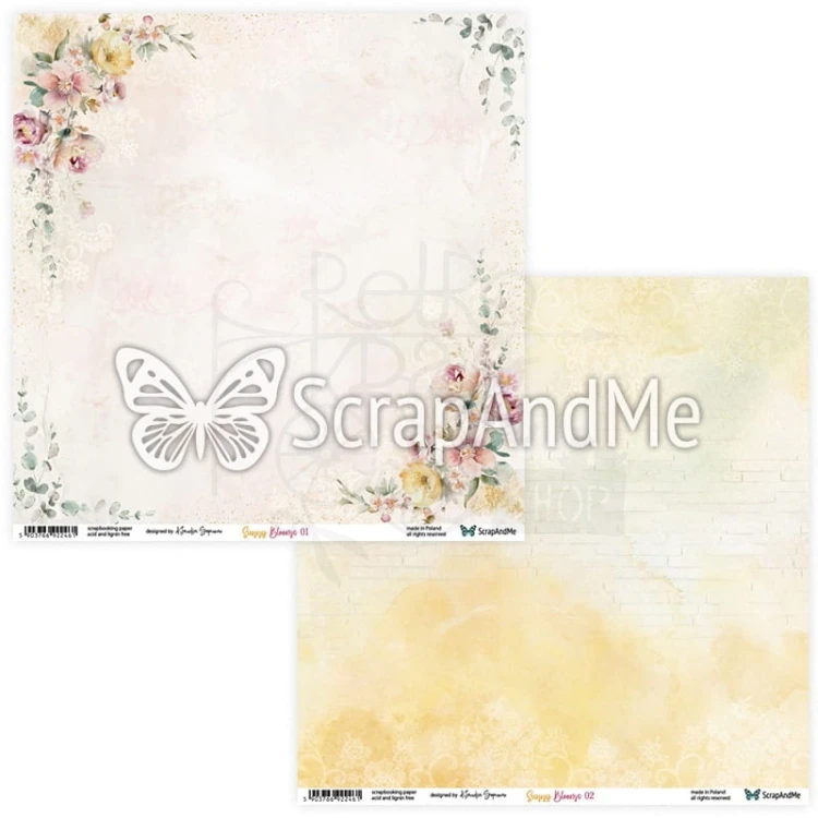 Zestaw papierów do scrapbookingu 30x30 Sunny Blooms ScrapAndMe