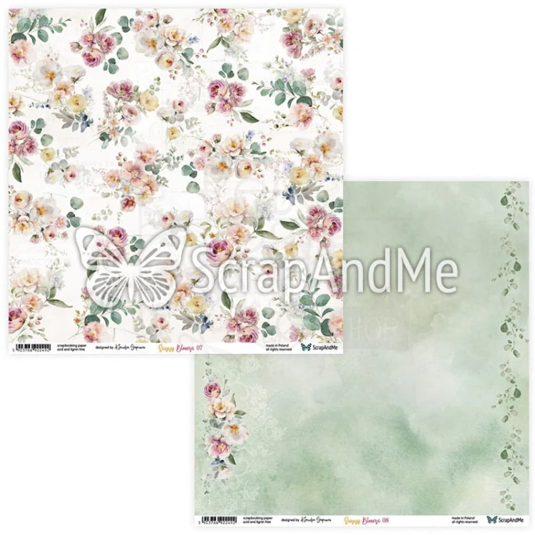 Zestaw papierów do scrapbookingu 30x30 Sunny Blooms ScrapAndMe