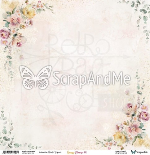 Papier do scrapbookingu 30x30 Sunny Blooms 01/02 ScrapAndMe