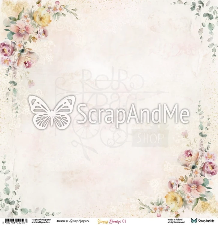 Papier do scrapbookingu 30x30 Sunny Blooms 01/02 ScrapAndMe