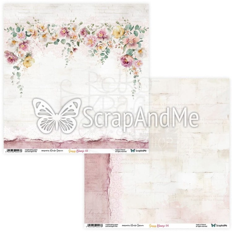 Papier do scrapbookingu 30x30 Sunny Blooms 03/04 ScrapAndMe