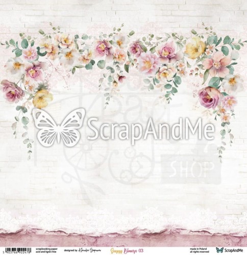 Papier do scrapbookingu 30x30 Sunny Blooms 03/04 ScrapAndMe