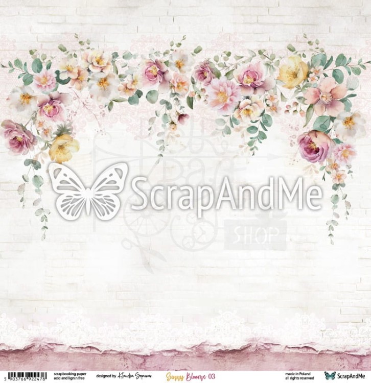 Papier do scrapbookingu 30x30 Sunny Blooms 03/04 ScrapAndMe