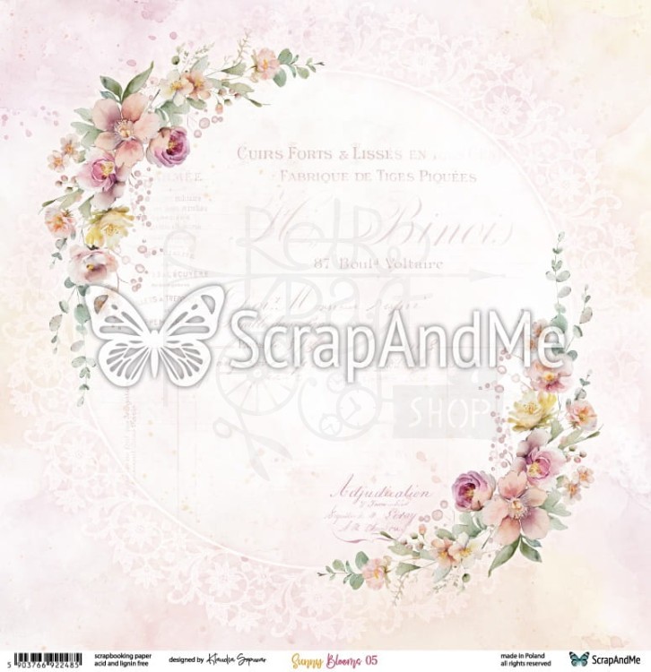 Papier do scrapbookingu 30x30 Sunny Blooms 05/06 ScrapAndMe
