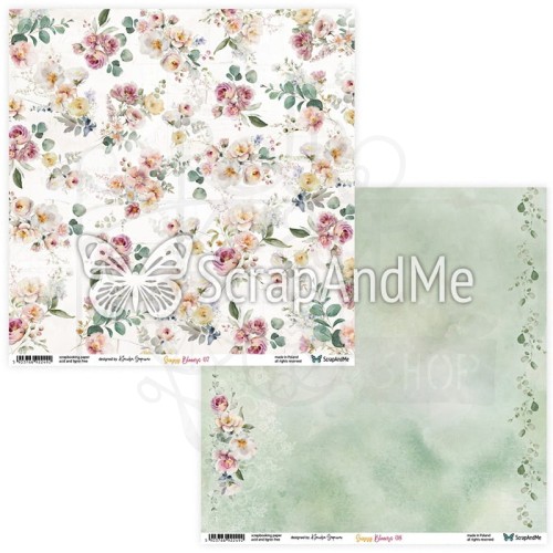 Papier do scrapbookingu 30x30 Sunny Blooms 07/08 ScrapAndMe