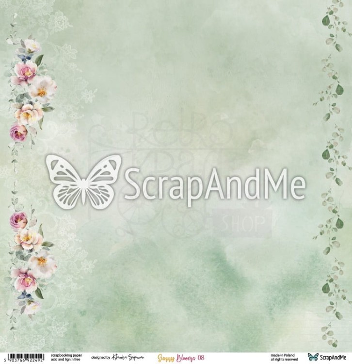 Papier do scrapbookingu 30x30 Sunny Blooms 07/08 ScrapAndMe