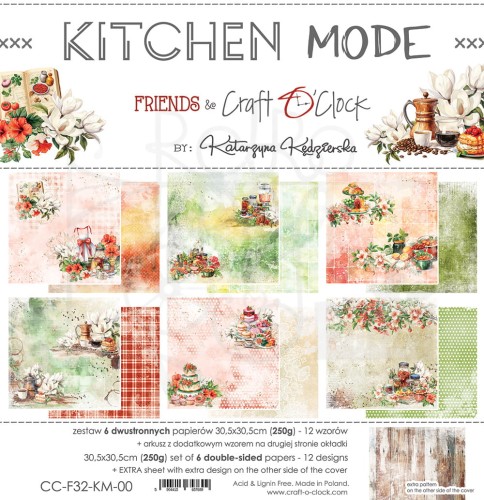 Zestaw papierów do scrapbookingu 30x30 Kitchen Mode CC-F32-KM-00 Craft O’Clock
