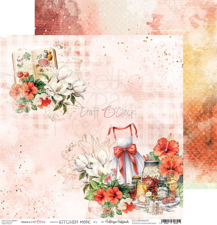 Zestaw papierów do scrapbookingu 30x30 Kitchen Mode CC-F32-KM-00 Craft O’Clock