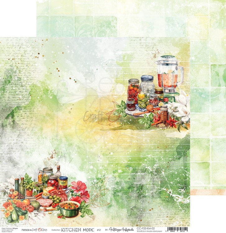 Zestaw papierów do scrapbookingu 30x30 Kitchen Mode CC-F32-KM-00 Craft O’Clock
