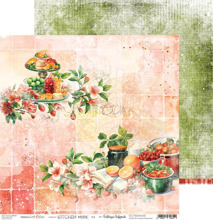 Zestaw papierów do scrapbookingu 30x30 Kitchen Mode CC-F32-KM-00 Craft O’Clock