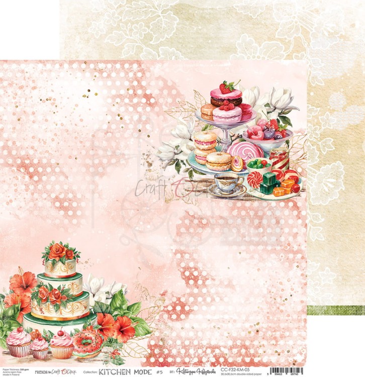 Zestaw papierów do scrapbookingu 30x30 Kitchen Mode CC-F32-KM-00 Craft O’Clock