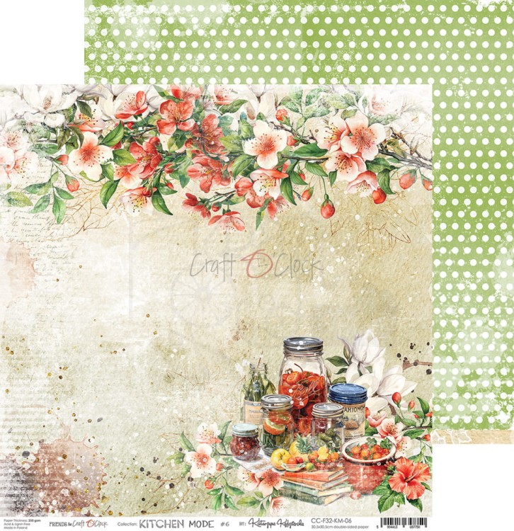 Zestaw papierów do scrapbookingu 30x30 Kitchen Mode CC-F32-KM-00 Craft O’Clock
