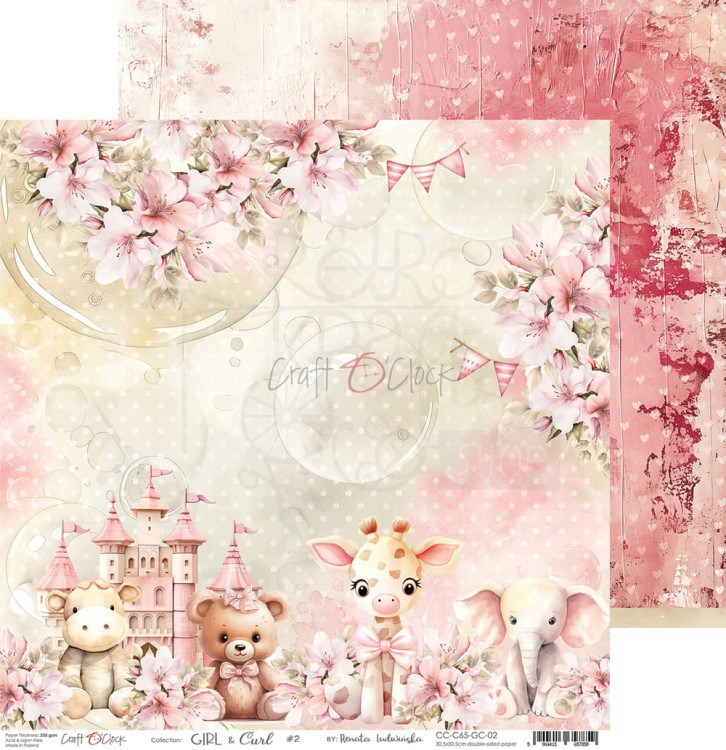 Zestaw papierów do scrapbookingu 30x30 Girl &amp; Curl CC-C65-GC-00 Craft O’Clock