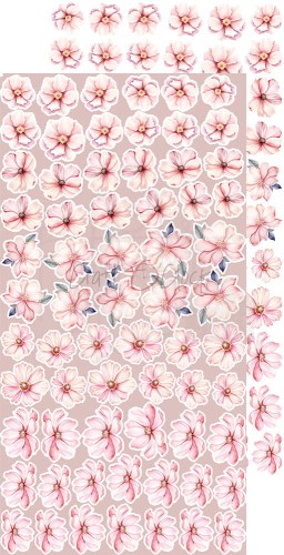 Zestaw dodatków 15x30 Girl &amp; Curl Flowers CC-C65-GC-11 Craft O’Clock