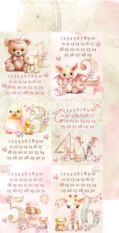 Zestaw dodatków 15x30 Girl &amp; Curl Flowers CC-C65-GC-11 Craft O’Clock