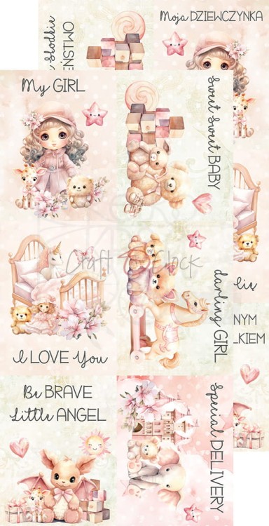 Zestaw dodatków 15x30 Girl &amp; Curl Flowers CC-C65-GC-11 Craft O’Clock