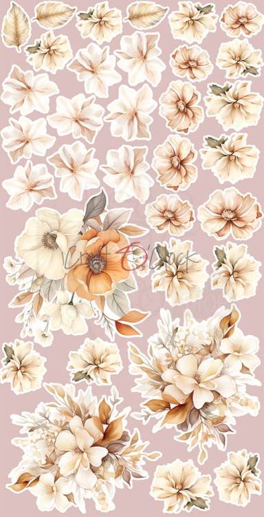 Zestaw dodatków 15x30 Girl &amp; Curl Flowers CC-C65-GC-11 Craft O’Clock