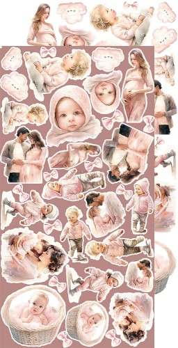 Zestaw dodatków 15x30 Girl &amp; Curl Baby Girl CC-C65-GC-12 Craft O’Clock