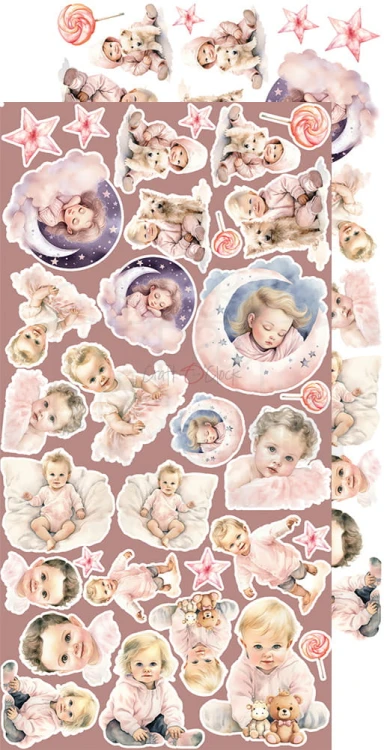 Zestaw dodatków 15x30 Girl &amp; Curl Baby Girl CC-C65-GC-12 Craft O’Clock