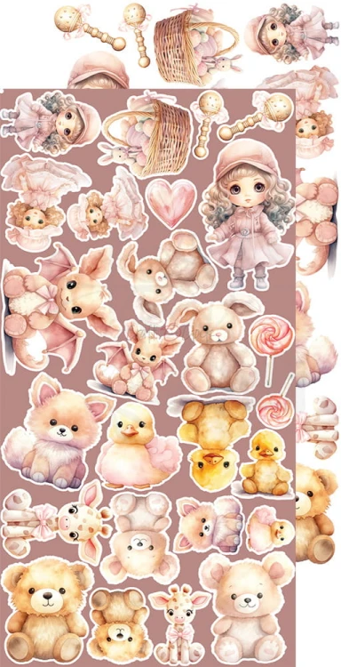 Zestaw dodatków 15x30 Girl &amp; Curl Baby Girl CC-C65-GC-12 Craft O’Clock