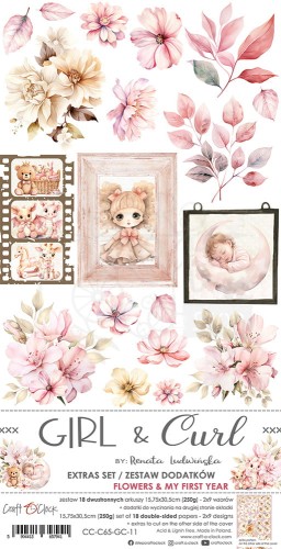 Zestaw dodatków 15x30 Girl &amp; Curl Mix CC-C65-GC-13 Craft O’Clock