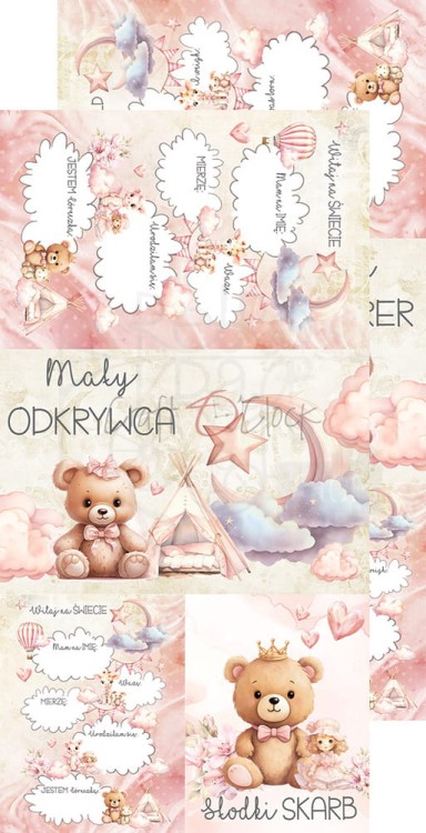 Zestaw dodatków 15x30 Girl &amp; Curl Mix CC-C65-GC-13 Craft O’Clock