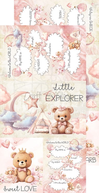 Zestaw dodatków 15x30 Girl &amp; Curl Mix CC-C65-GC-13 Craft O’Clock