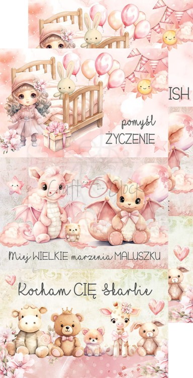 Zestaw dodatków 15x30 Girl &amp; Curl Mix CC-C65-GC-13 Craft O’Clock