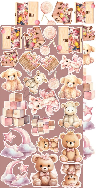 Zestaw dodatków 15x30 Girl &amp; Curl Mix CC-C65-GC-13 Craft O’Clock