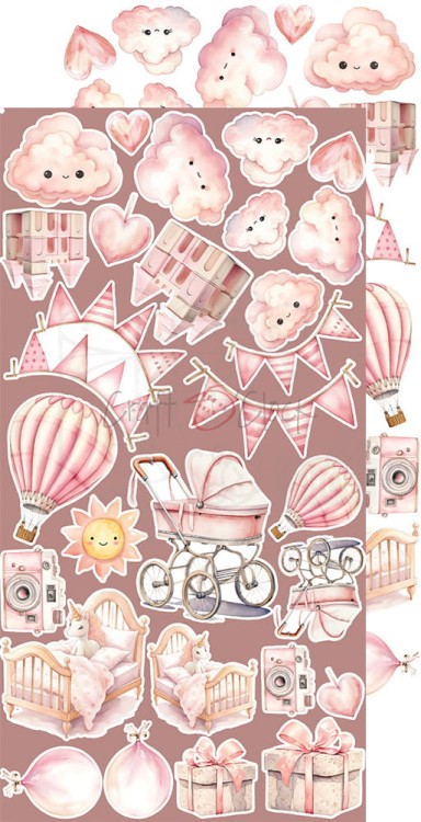 Zestaw dodatków 15x30 Girl &amp; Curl Mix CC-C65-GC-13 Craft O’Clock