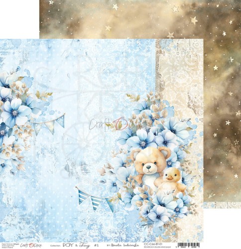 Zestaw papierów do scrapbookingu 30x30 Boy &amp; Toy CC-C66-BT-00 Craft O’Clock