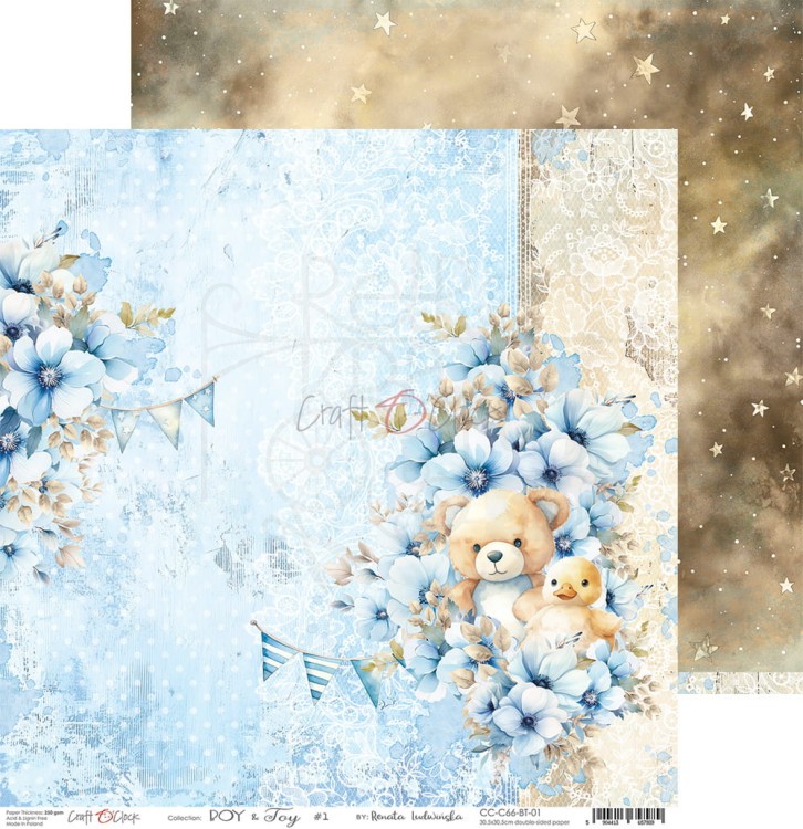Zestaw papierów do scrapbookingu 30x30 Boy &amp; Toy CC-C66-BT-00 Craft O’Clock