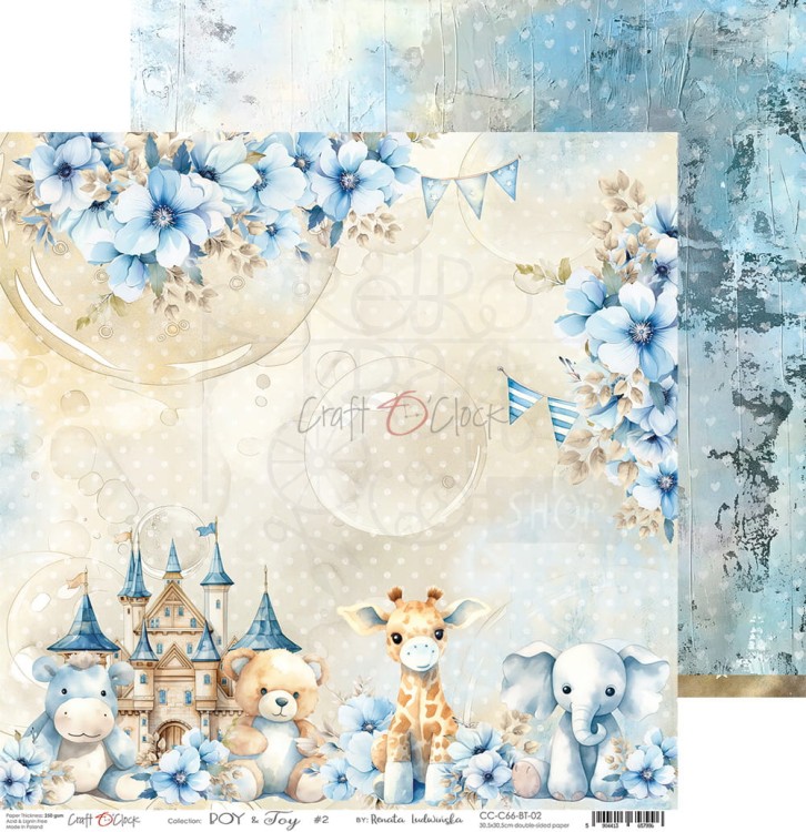 Zestaw papierów do scrapbookingu 30x30 Boy &amp; Toy CC-C66-BT-00 Craft O’Clock