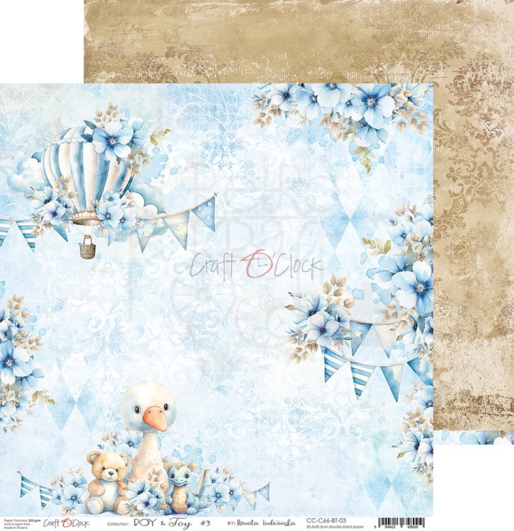 Zestaw papierów do scrapbookingu 30x30 Boy &amp; Toy CC-C66-BT-00 Craft O’Clock