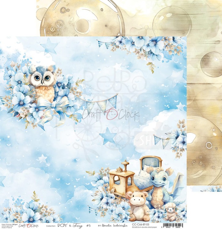 Zestaw papierów do scrapbookingu 30x30 Boy &amp; Toy CC-C66-BT-00 Craft O’Clock