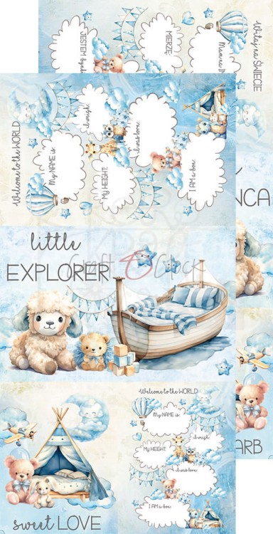 Zestaw dodatków 15x30 Boy &amp; Toy Flowers CC-C66-BT-11 Craft O’Clock
