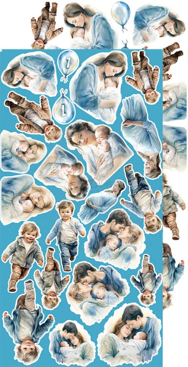 Zestaw dodatków 15x30 Boy &amp; Toy Baby Boy CC-C66-BT-12 Craft O’Clock