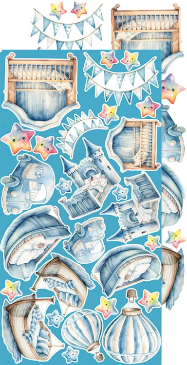 Zestaw dodatków 15x30 Boy &amp; Toy Baby Boy CC-C66-BT-12 Craft O’Clock