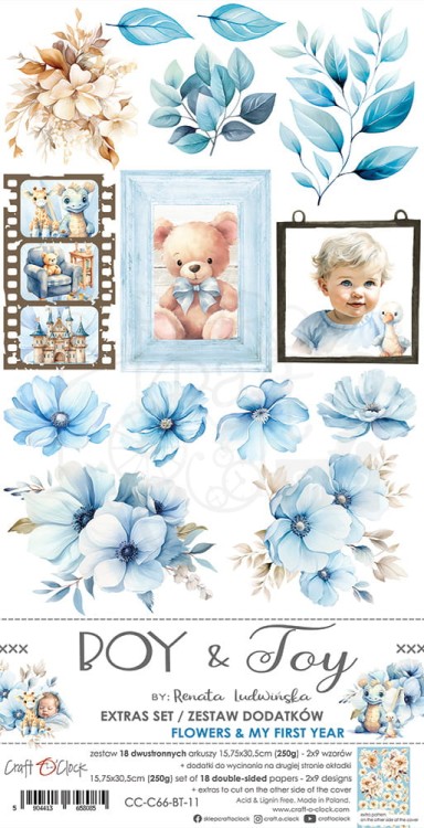 Zestaw dodatków 15x30 Boy &amp; Toy Mix CC-C66-BT-13 Craft O’Clock
