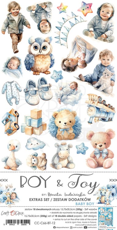 Zestaw dodatków 15x30 Boy &amp; Toy Mix CC-C66-BT-13 Craft O’Clock