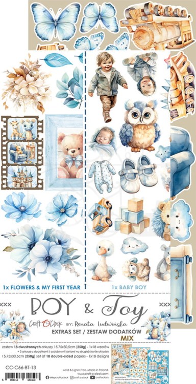 Zestaw dodatków 15x30 Boy &amp; Toy Mix CC-C66-BT-13 Craft O’Clock