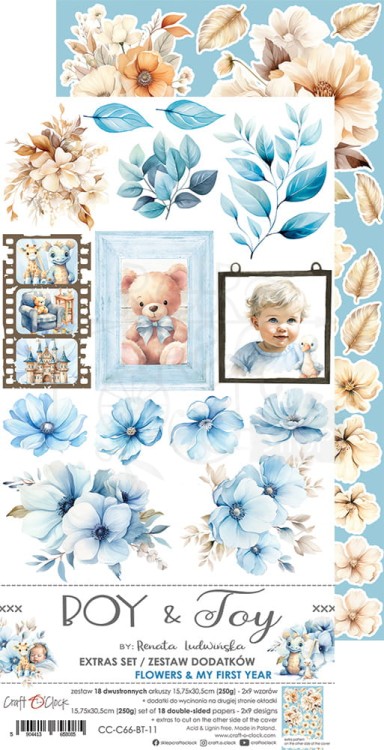 Zestaw dodatków 15x30 Boy &amp; Toy Mix CC-C66-BT-13 Craft O’Clock