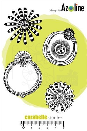 Stempel gumowy Cadres et fleurs par Azoline Carabelle