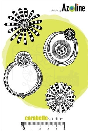 Stempel gumowy Cadres et fleurs par Azoline Carabelle